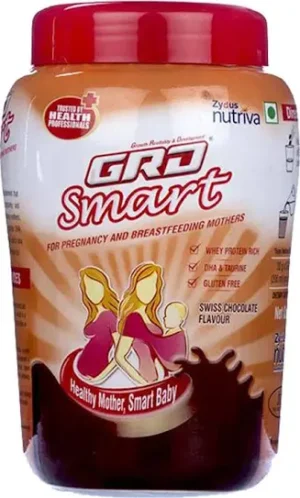 GRD Smart Whey Protein with DHA & Taurine | Gluten Free | Flavour Chocolate Powder 200gm
