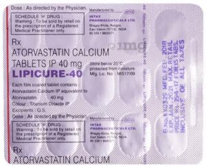 Lipicure 40mg tablet 15's