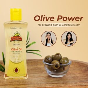 Oligro Olive Oil with Vitamin E – Nourishing Skin Oil for Daily Use 200ml