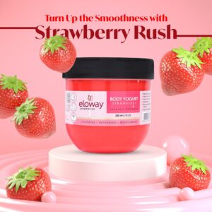 Eloway Body Yogurt Strawberry Moisturizer for Soft, Smooth Skin 200ml