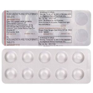 Arvast F 5 tablet 10's