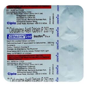 Cefasyn 250 tablet 4's