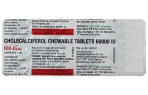 FDC D3 60K Tablets 10's