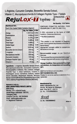 Rejulox T Tablet 10's