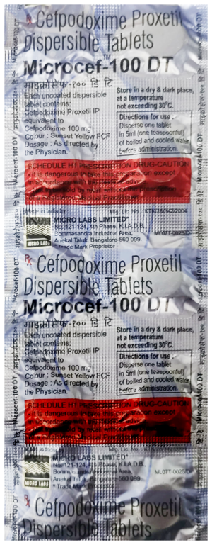 Microcef 100 DT Tablet 10's