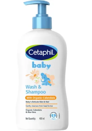 Cetaphil Baby Shampoo & Wash | With Organic Calendula | 400ml